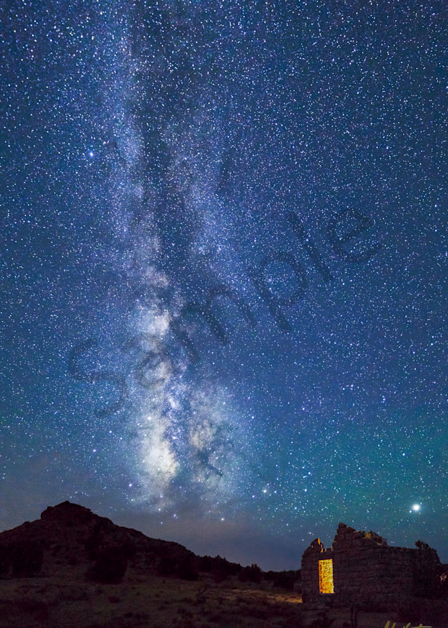 Black Mesa Milky Way Over Ruins  Photography Art | johnkennington