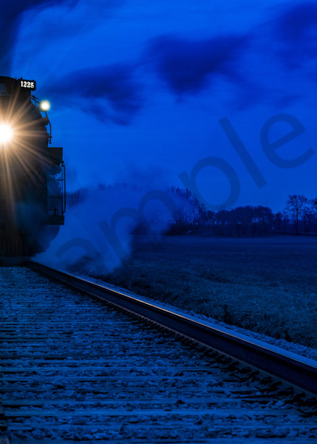 Pere Marquette #1225 On The Tracks Before Dawn Photography Art | johnkennington
