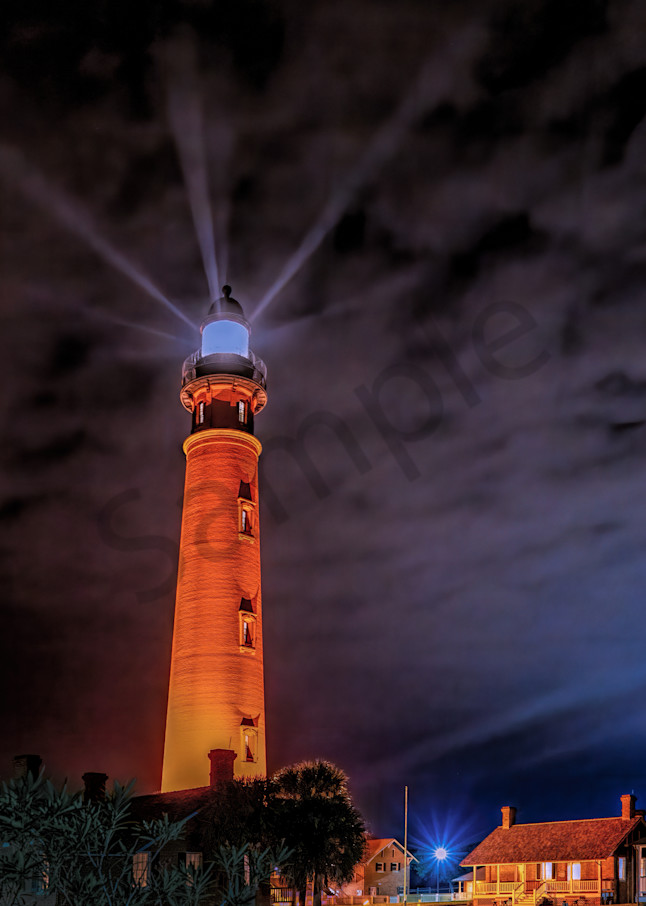 Ponce De Leon Inlet Lighthouse At Night Photography Art | johnkennington