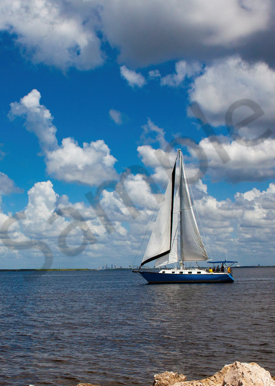 Blue Sailboat Photography Art | It's Your World - Enjoy!