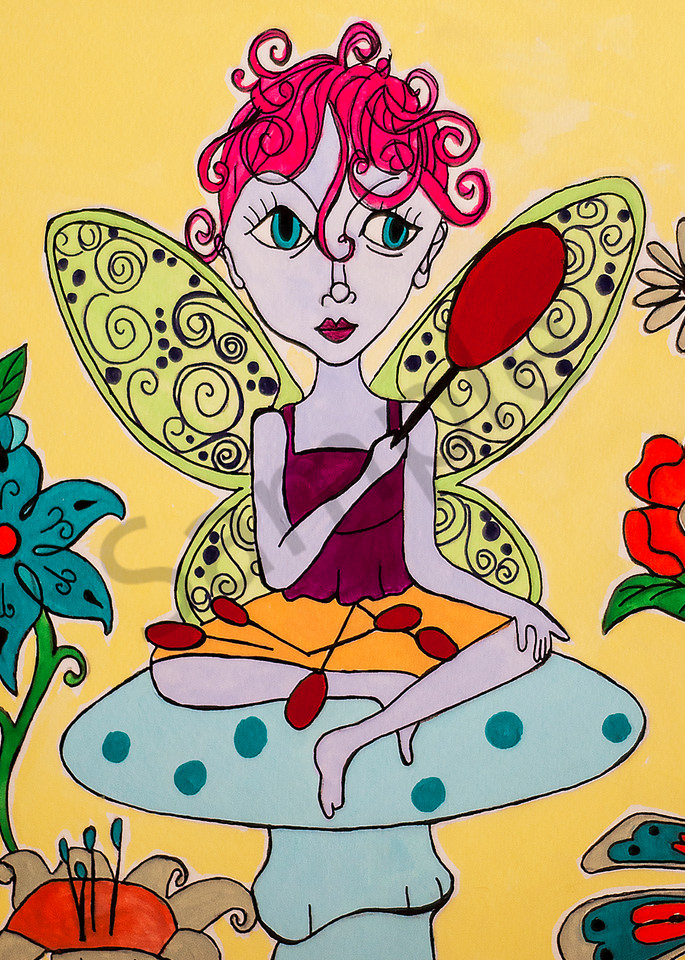 Fairy With Pink Hair Art | arteparalavida