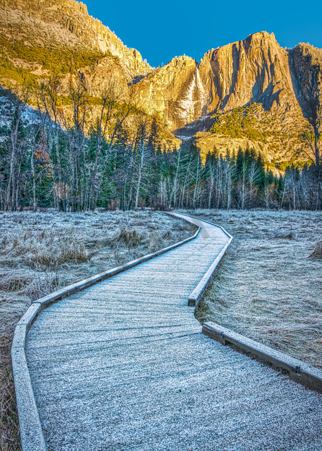 Sunrise At Yosemite Falls Photography Art | johnkennington