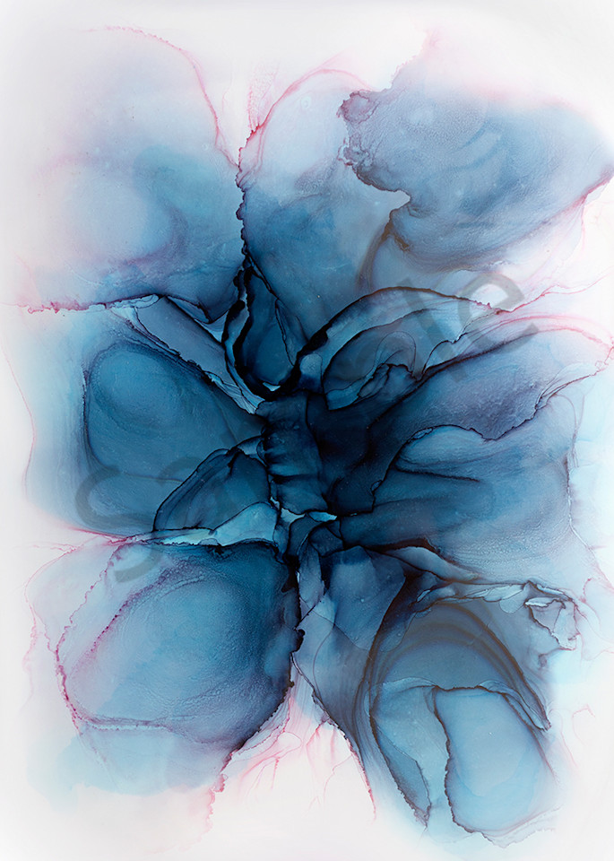 Pure   Blue Ink Big Art | Cincy Artwork