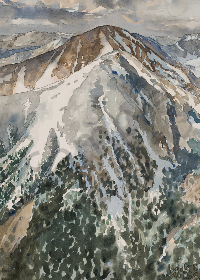 Mount Elbert Watercolor Print