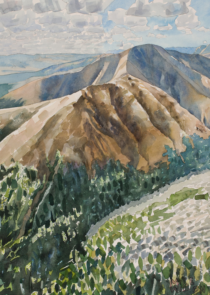 Mount Elbert Southeast Watercolor Print