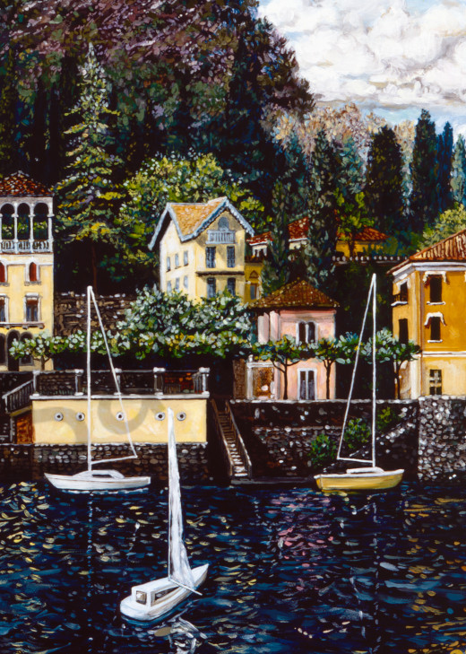 Sailing Lake Como Art | Karla Roberson Man