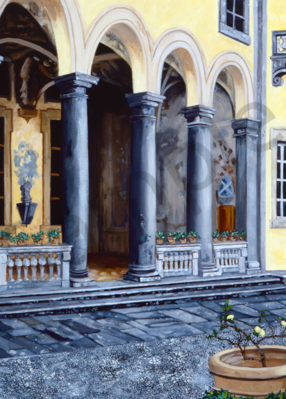 Arches And Lemon Trees, Lucca, Italy Art | Karla Roberson Man