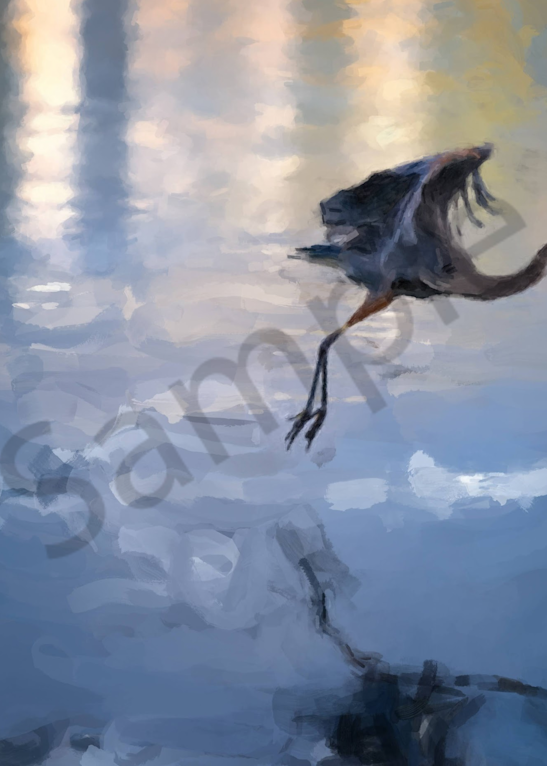 Great Heron In Flight   Gna Art | Windhorse