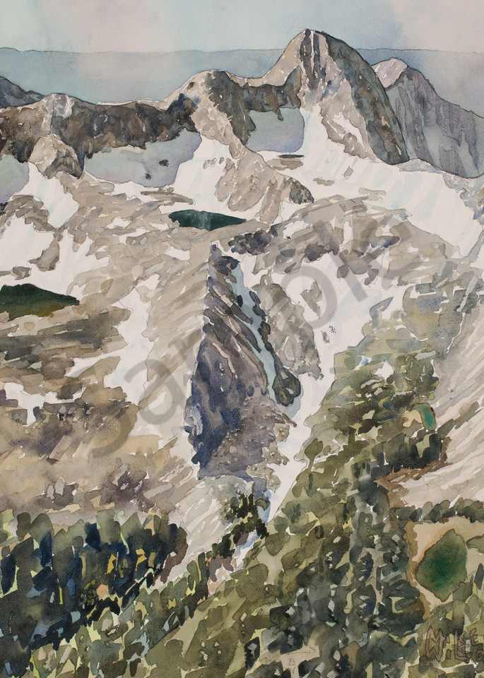 Blanca Peak Watercolor Print