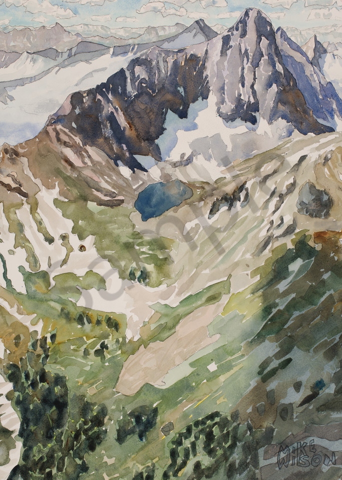 Capitol Peak Watercolor Print