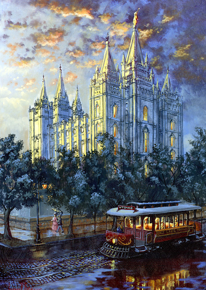 Salt Lake City Temple Trolley Art | Brimley Studios