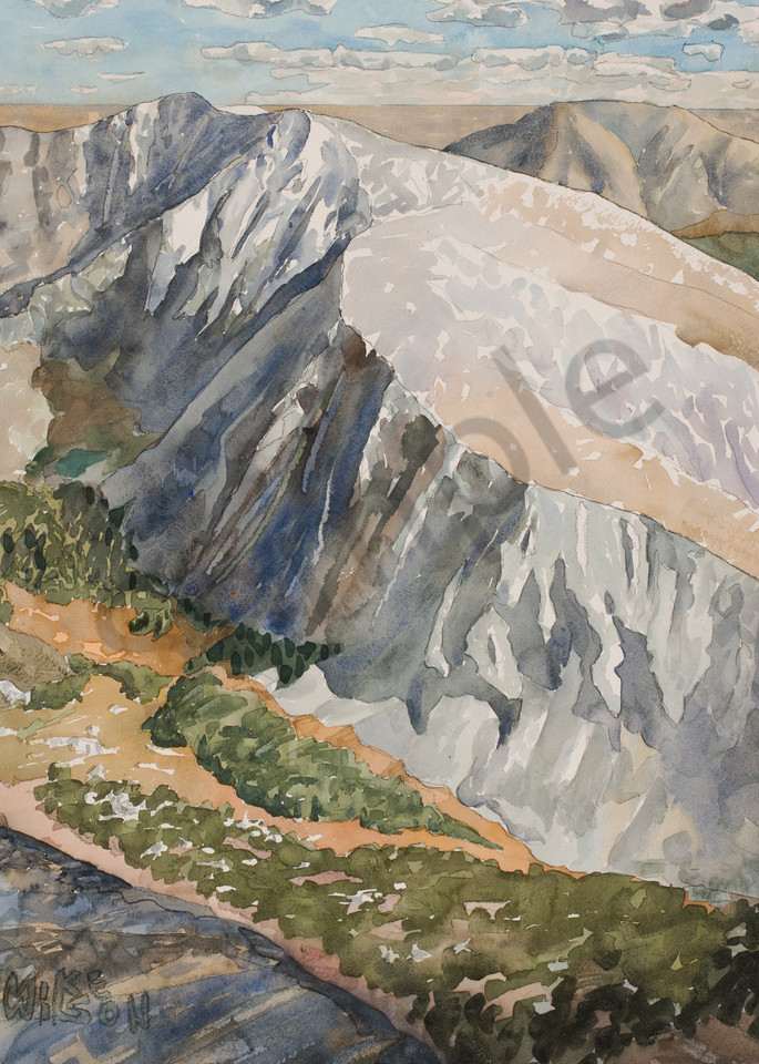 Culebra Peak Watercolor Print