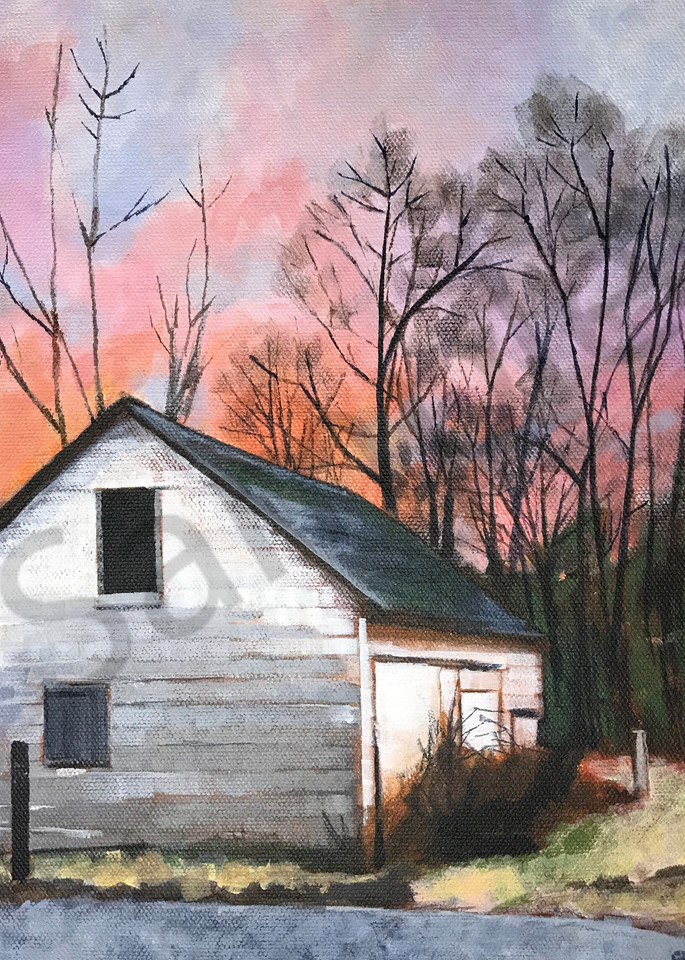 View From Grove Street: Winter Sunrise Art | Elizabeth Buttler