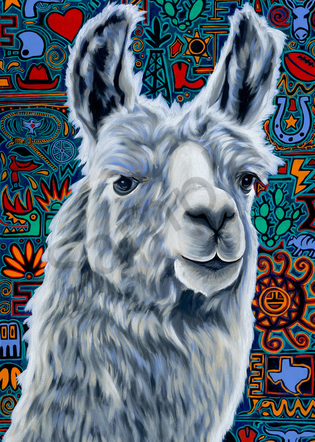 Llama paintings by John R. Lowery for sale as art prints.