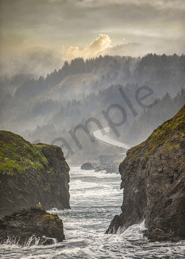 A view of the Oregon coastline from Myers Creek