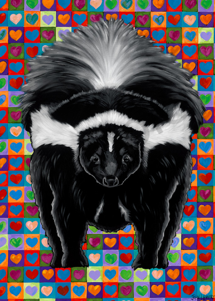 Skunk paints by John R. Lowery available as art prints.