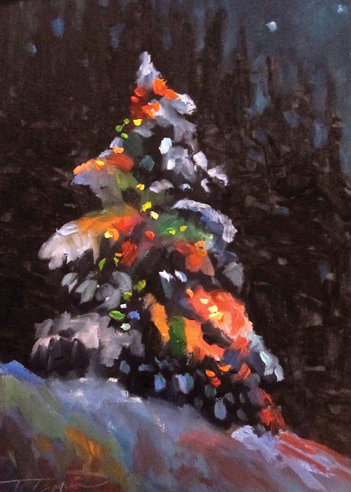 Mountain Christmas Tree Art | Ted Garcia Fine Art