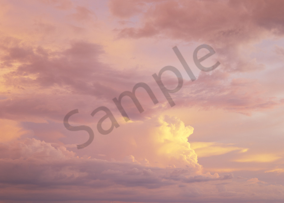 Cumulonimbus clouds at sunset