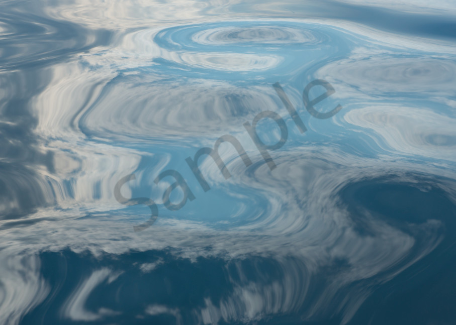 Fine art photo of abstract reflection of cloudson the surface of water, Seattle, WA