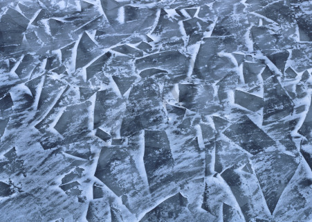 Fractured ice abstract, St. Lawrence River, Montreal, Quebec, Canada