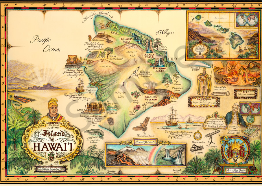 Historical Maps | Map of Hawaii by Blaise Domino