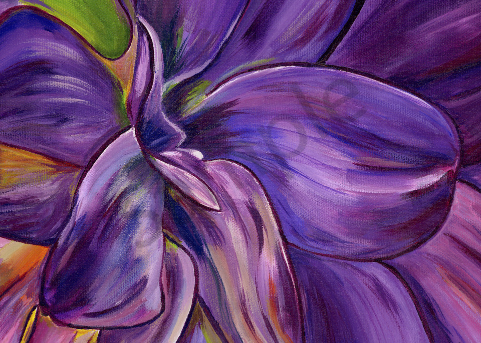 Original fine art acrylic floral painting Dear Dahlia by artist Mary Anne Hjelmfelt