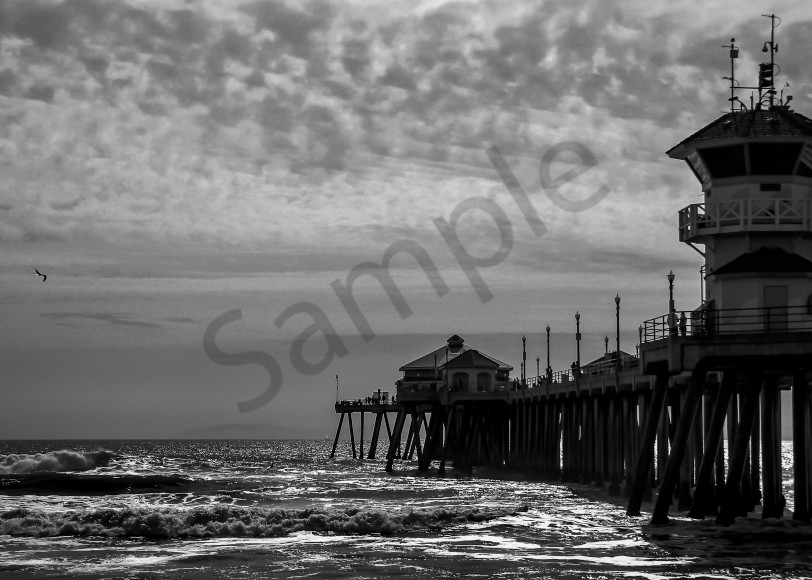 Huntington Beach Pier B W Photography Art | Mason & Mason Images