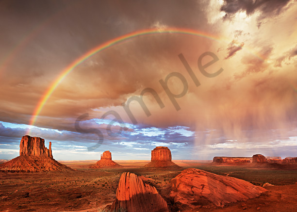 Monument Valley Double Rainbow Photography Art | frednewmanphotography