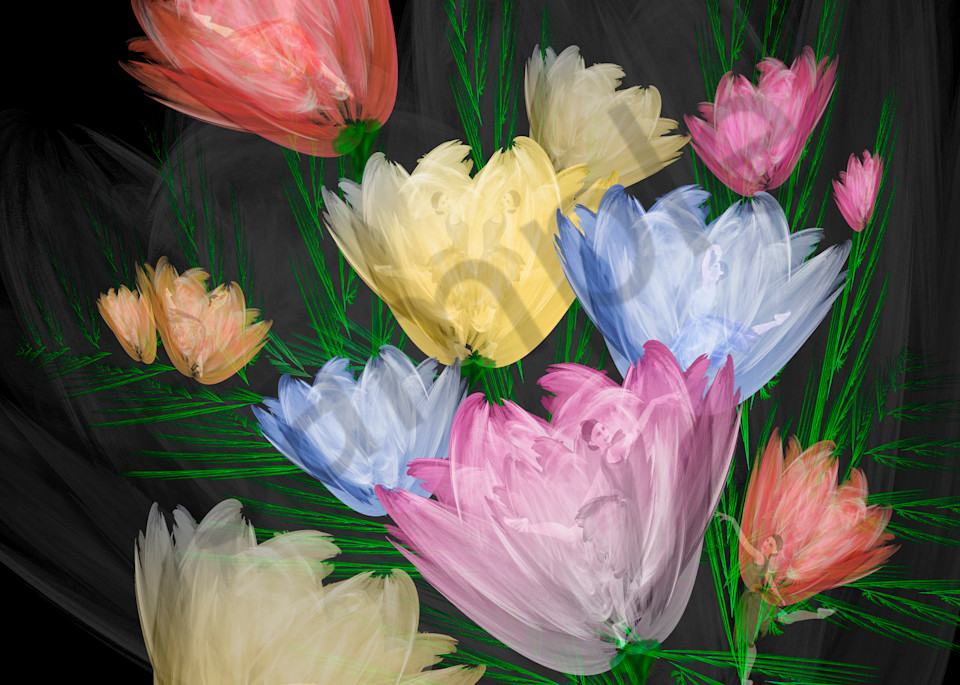 Dancing Bouquet digital art by Cheri Freund