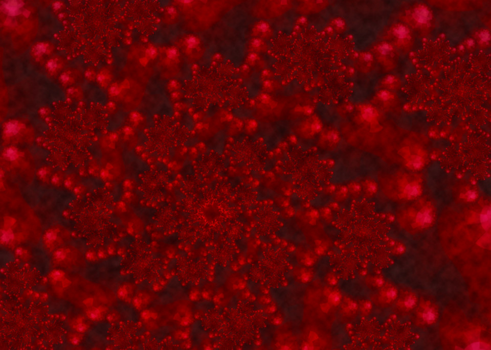 Digital Pop digital art red coral by Cheri Freund