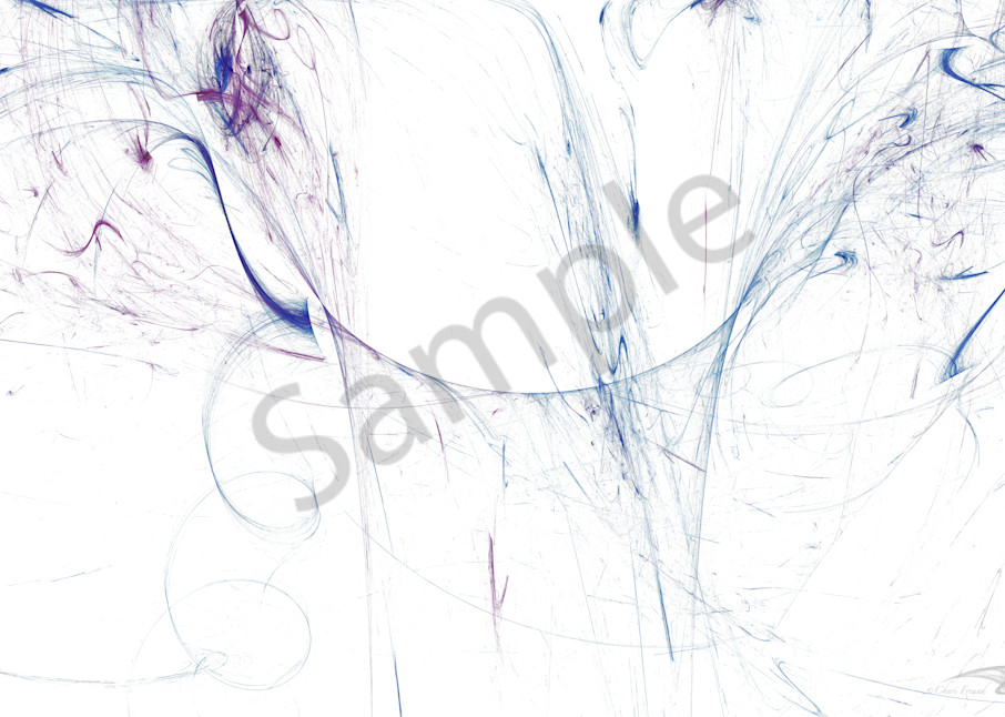 Optic Flow blue and purple liquid flowing digital art by Cheri Freund