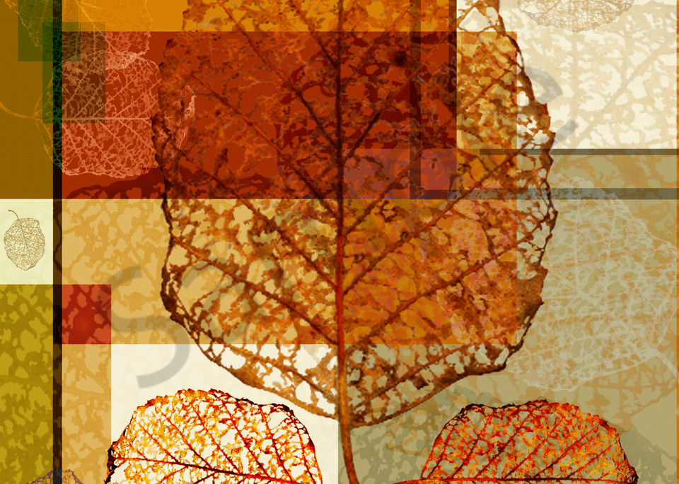 Contempo Leaves digital art by Cheri Freund