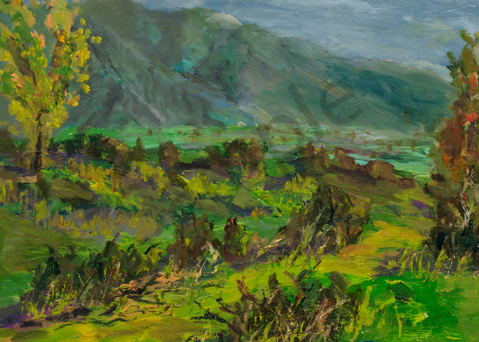 View of SAN Gabriel Mountains from Art Center.
