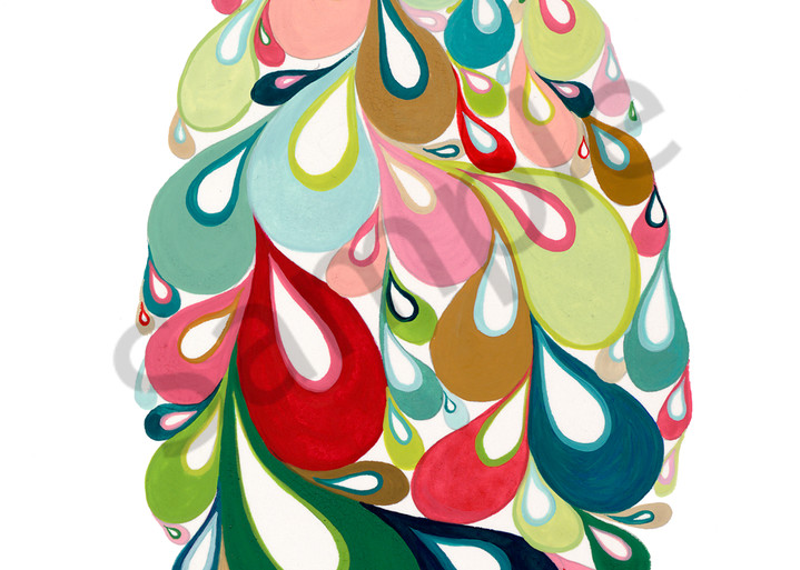 Swirl Egg (Bg/Pink) Art | Cynthia Mosser Fine Art