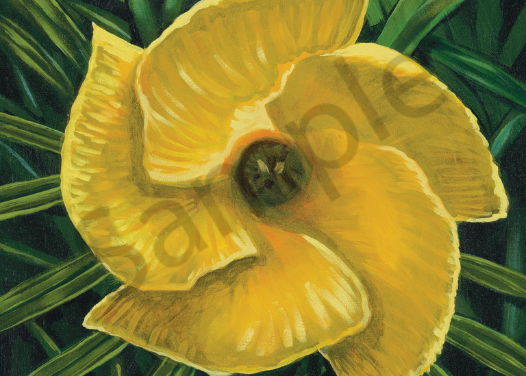 Big Yellow Flower Art | Humble Donkey Studio
