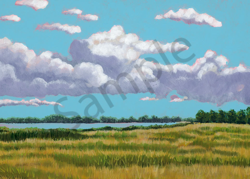 Original painting of a Texas lake scene for sale as art prints.
