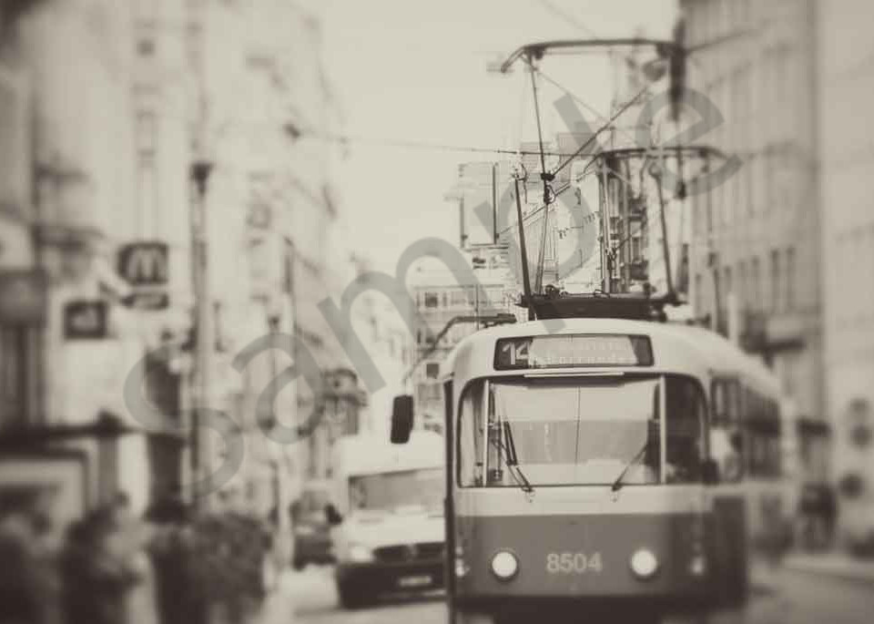 Old tram car photograph in Prague by Ivy Ho for sale as Fine Art.
