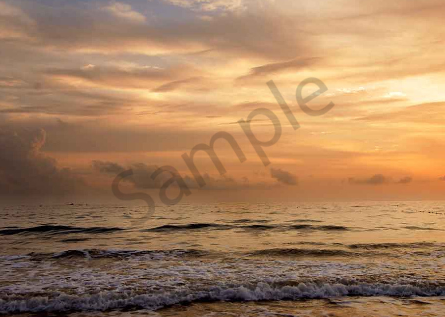 Beautiful sunset photo of the ocean by Ivy Ho as fine art print