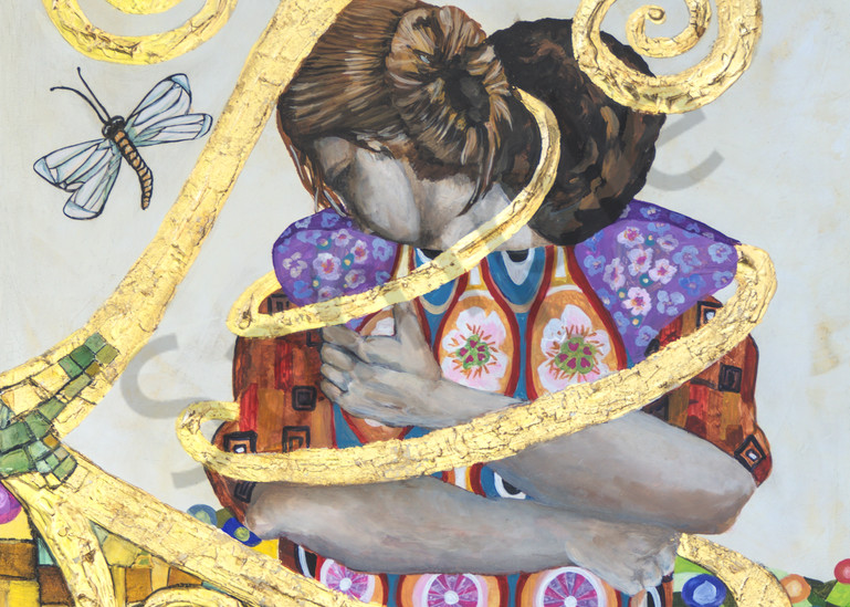 Designs by Teri | Teri Vereb Fine Art Paintings | Embracing Love Three | Klimt