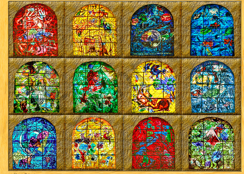 Marc Chagall Jerusalem Stained Glass Windows - The Gallery Wrap Store.
