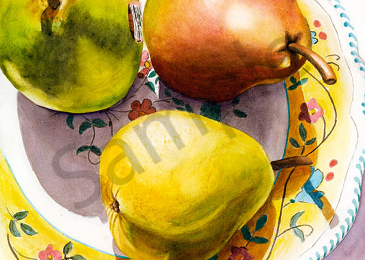 3 Pears And A Plate Art | Digital Arts Studio / Fine Art Marketplace