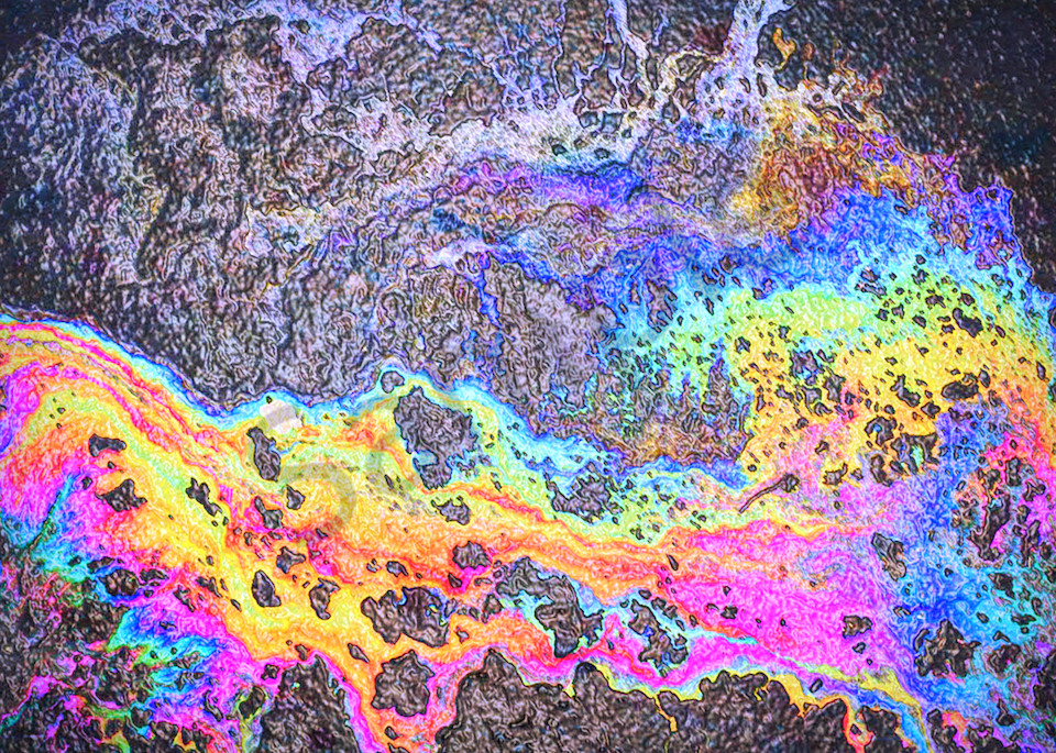 Oil On Pavement:Galaxy Glitter|Fine Art Photography|Oil On Pavement|Todd Breitling Art