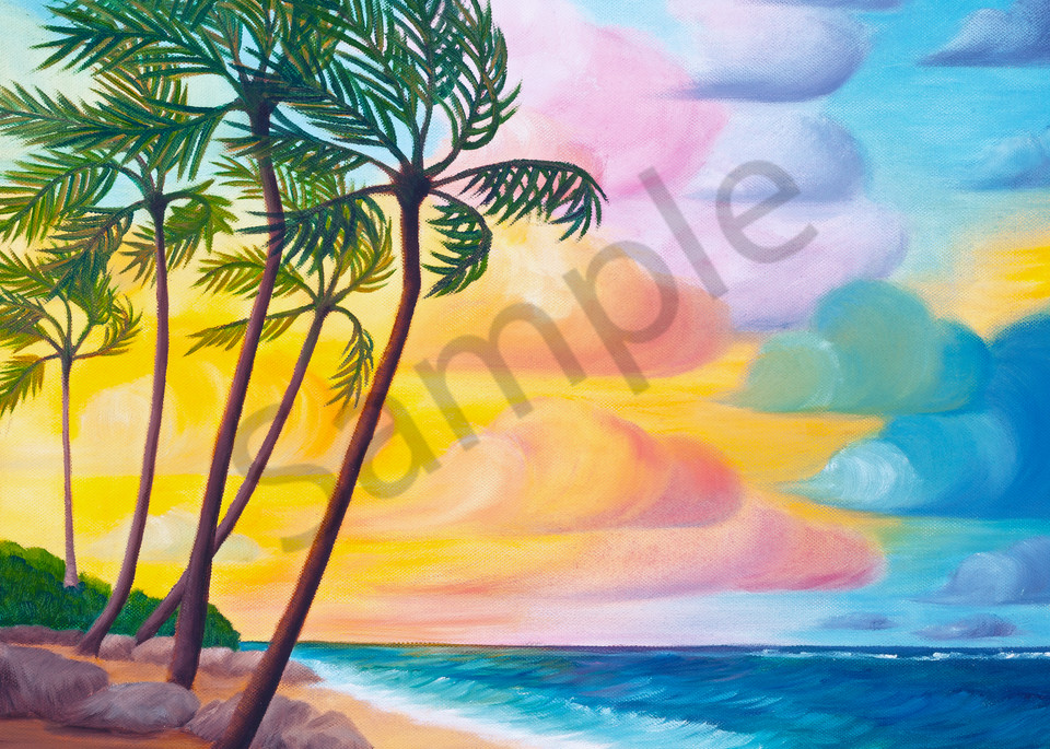 Hawaii Art | Cotton Candy Sunset by Stephanie Boinay