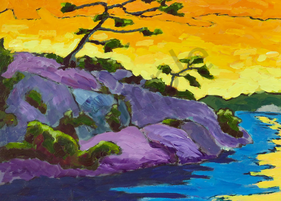 Trees On Colourful Point Art | Keith Thirgood