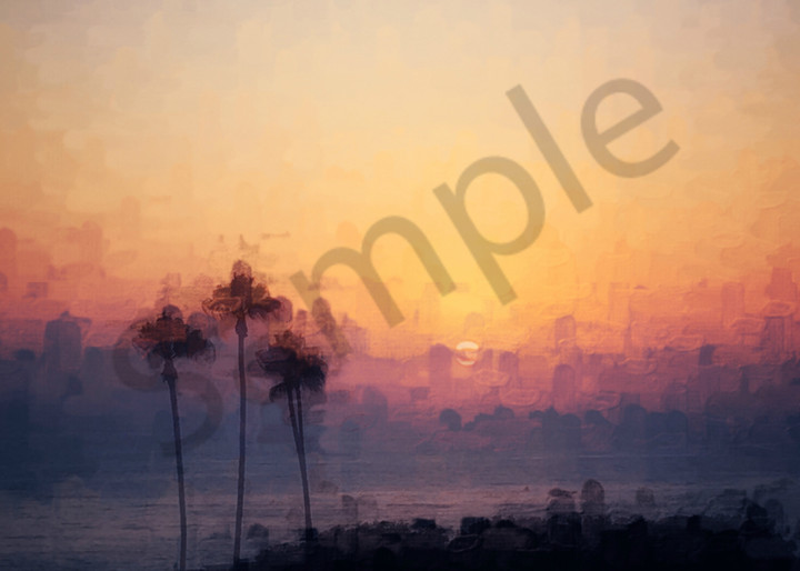 Joy - Summer Sunset in Capistrano - digital painting photograph