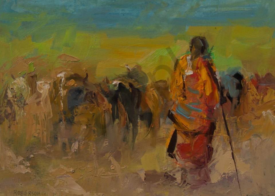 Noble Herder Maasai Art | Mary Roberson