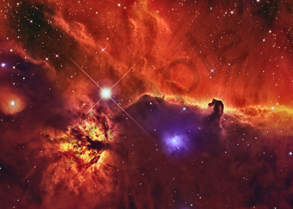 Horsehead & Flame Nebulae Photography Art | Dark Sky Images