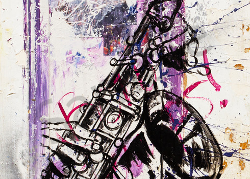 Purple Sax Art | Art By Crystale