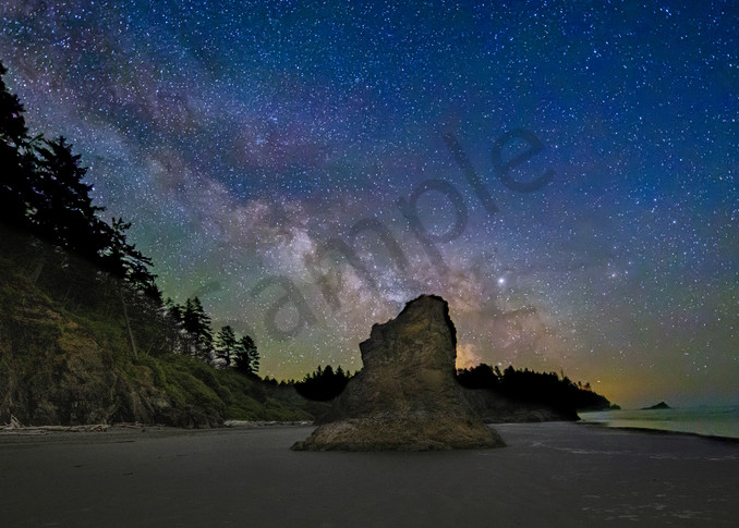Ruby Beach Milky Way 3 Photography Art | John Martell Photography