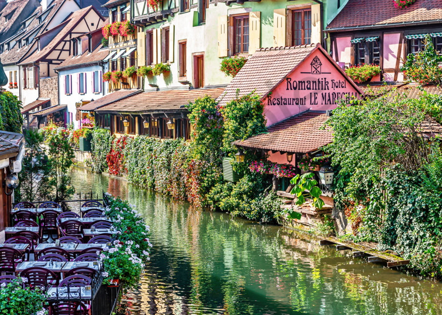 Garden Views, Waterways, Canals, Old Town, Colmar, France
